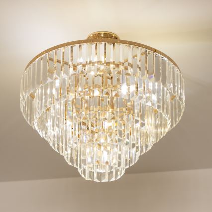 Brilagi - Prisadený luster CRYSTAL 5xE14/40W/230V zlatá