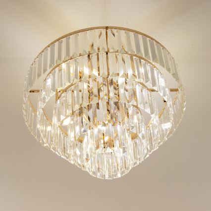 Brilagi - Prisadený luster CRYSTAL 5xE14/40W/230V zlatá