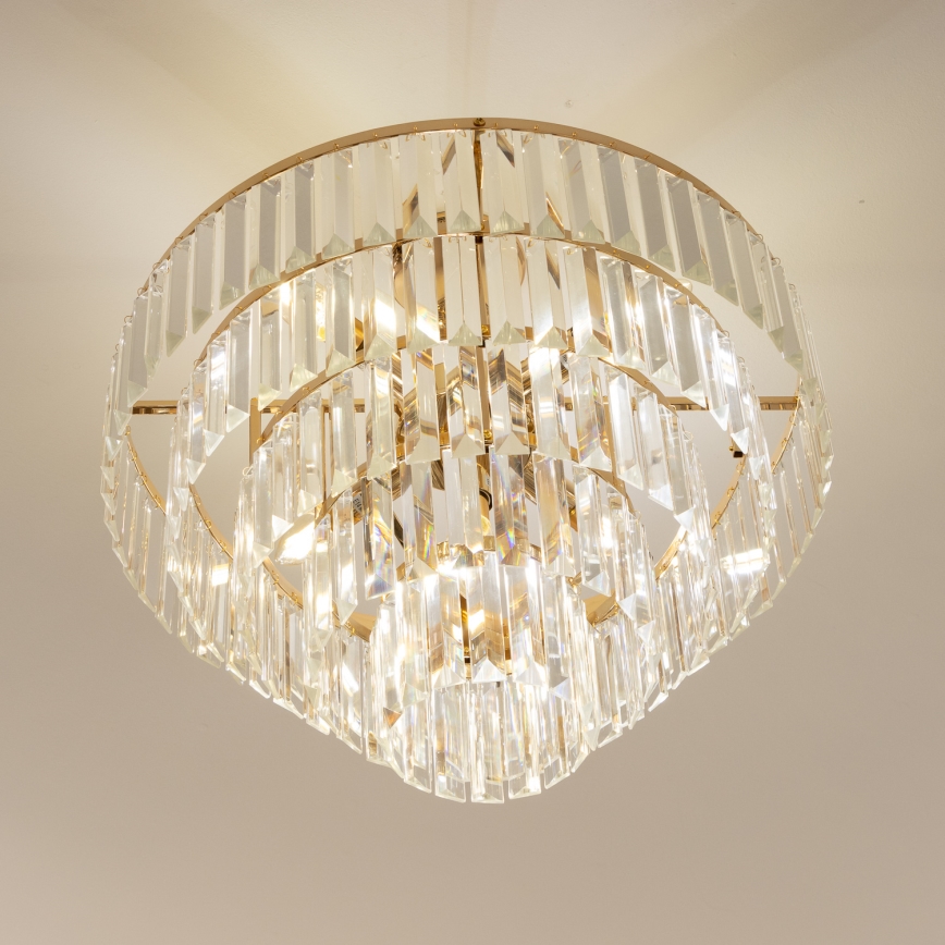 Brilagi - Prisadený luster CRYSTAL 5xE14/40W/230V zlatá