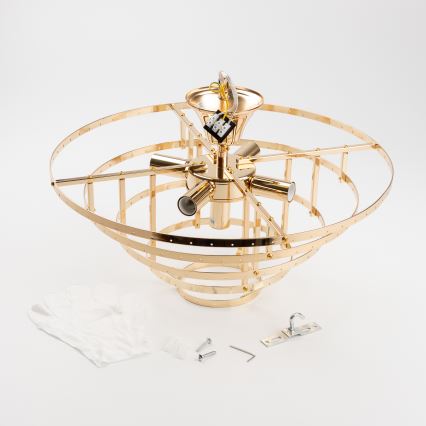Brilagi - Prisadený luster CRYSTAL 5xE14/40W/230V zlatá