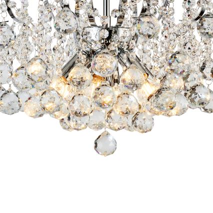 Brilagi - Prisadený luster CRYSTAL 6xE14/60W/230V lesklý chróm