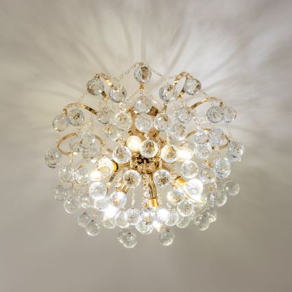 Brilagi - Prisadený luster CRYSTAL 6xE14/60W/230V zlatá