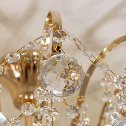 Brilagi - Prisadený luster CRYSTAL 6xE14/60W/230V zlatá