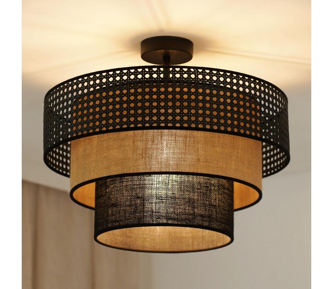 Brilagi Brilagi - Prisadený luster DAKOTA LUNETA 1xE27/15W/230V pr. 45 cm čierna/béžová