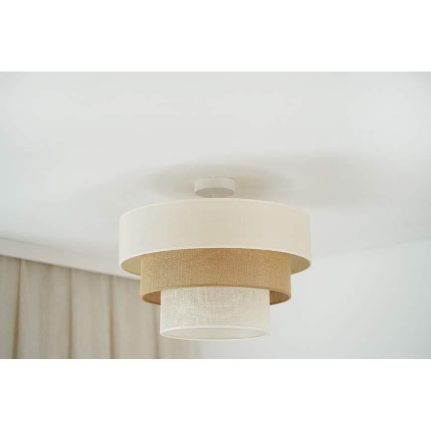 Brilagi - Prisadený luster DENVER LUNETA 1xE27/15W/230V pr. 45 cm béžová/hnedá/krémová