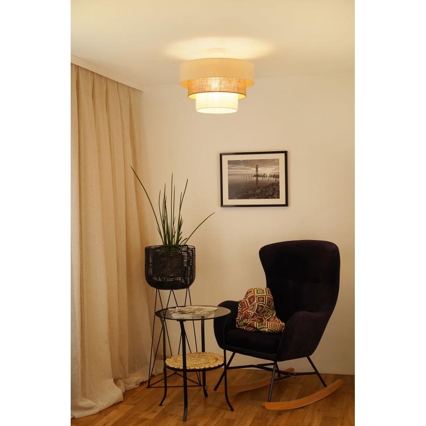 Brilagi - Prisadený luster DENVER LUNETA 1xE27/15W/230V pr. 45 cm béžová/hnedá/krémová