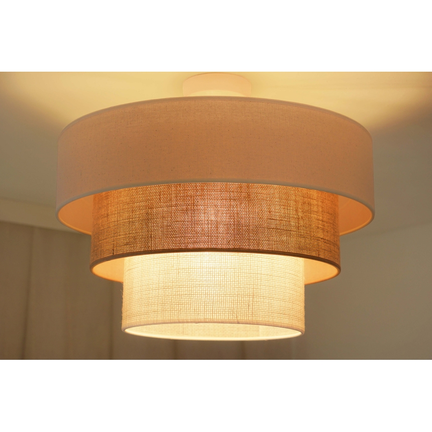 Brilagi - Prisadený luster DENVER LUNETA 1xE27/15W/230V pr. 45 cm béžová/hnedá/krémová
