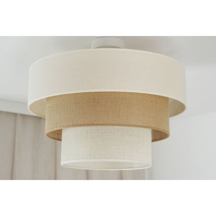 Brilagi - Prisadený luster DENVER LUNETA 1xE27/15W/230V pr. 45 cm béžová/hnedá/krémová
