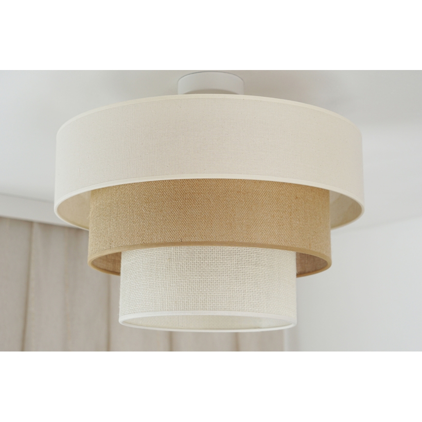 Brilagi - Prisadený luster DENVER LUNETA 1xE27/15W/230V pr. 45 cm béžová/hnedá/krémová