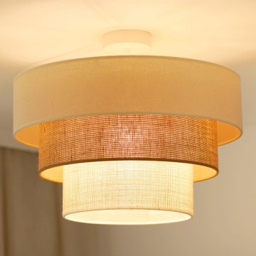 Brilagi - Prisadený luster DENVER LUNETA 1xE27/15W/230V pr. 45 cm béžová/hnedá/krémová