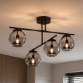 BRILAGI - Prisadený luster DIOR 4xE27/60W/230V čierna/dymová sivá