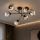 Brilagi - Prisadený luster DIOR 6xE27/60W/230V čierna/dymovo šedá