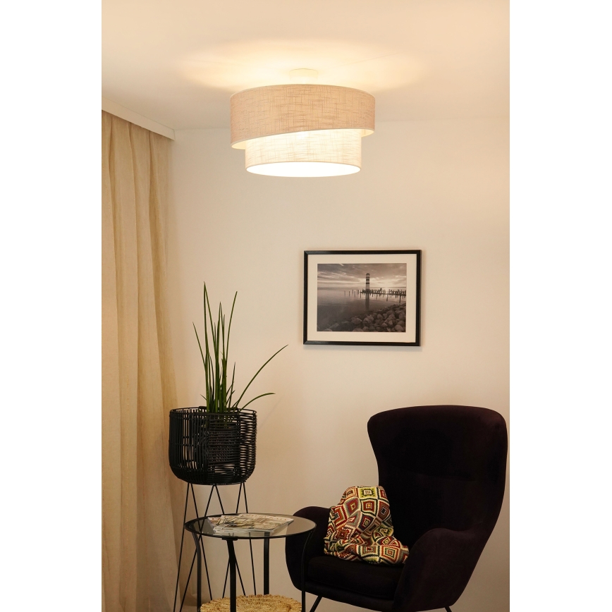 Brilagi - Prisadený luster DOVER SHINE 1xE27/15W/230V pr. 50 cm šedá/krémová