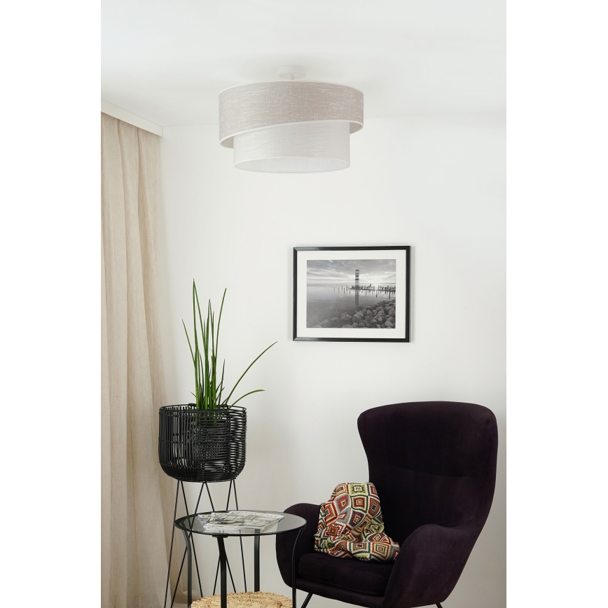 Brilagi - Prisadený luster DOVER SHINE 1xE27/15W/230V pr. 50 cm šedá/krémová