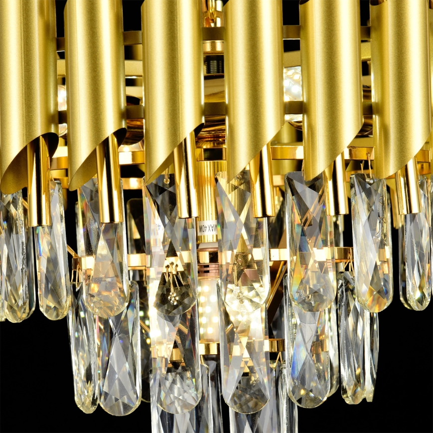 Brilagi - Prisadený luster ECLIPSE 5xE14/10W/230V pr. 38 cm zlatý