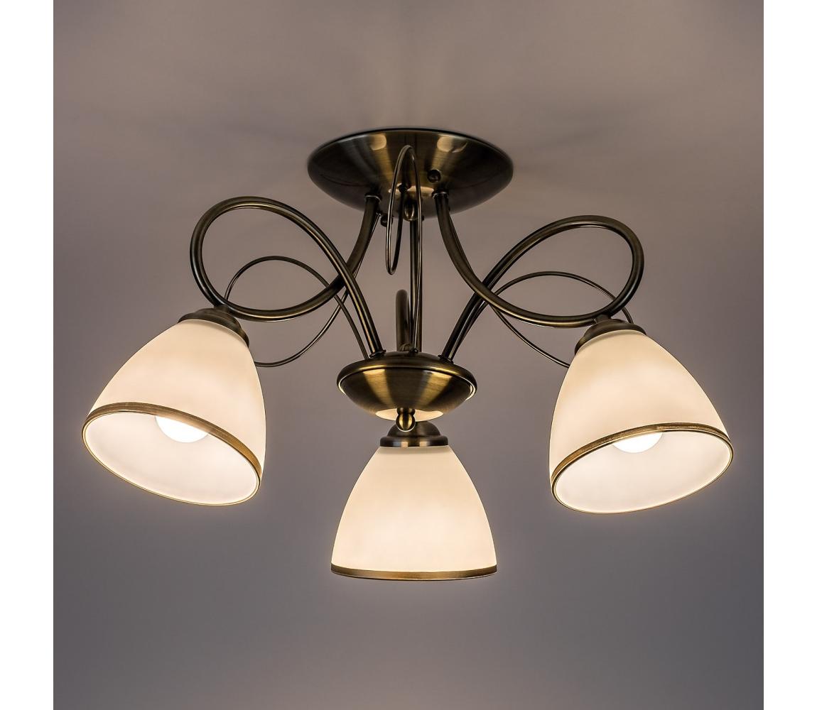Brilagi - Prisadený luster FRED 3xE27/60W/230V, priemer 59 cm, bronzový 63033