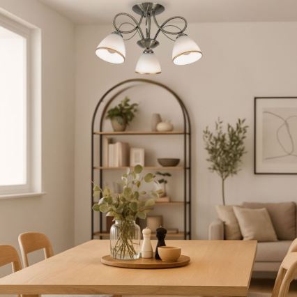 Brilagi - Prisadený luster FRED 3xE27/60W/230V, priemer 59 cm, bronzový