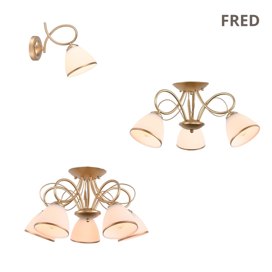 Brilagi - prisadený luster FRED 3xE27/60W/230V, priemer 59 cm, zlatý