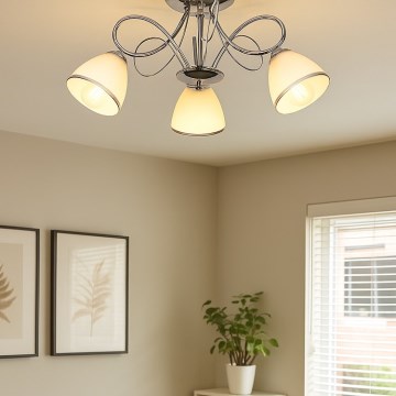 Brilagi - Prisadený luster FRED, 3×E27/60W/230V, priemer 59 cm, lesklý chróm