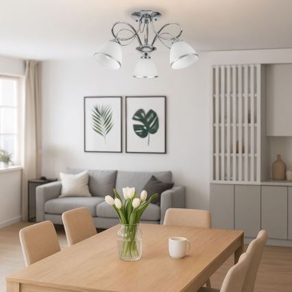 Brilagi - Prisadený luster FRED, 3×E27/60W/230V, priemer 59 cm, lesklý chróm