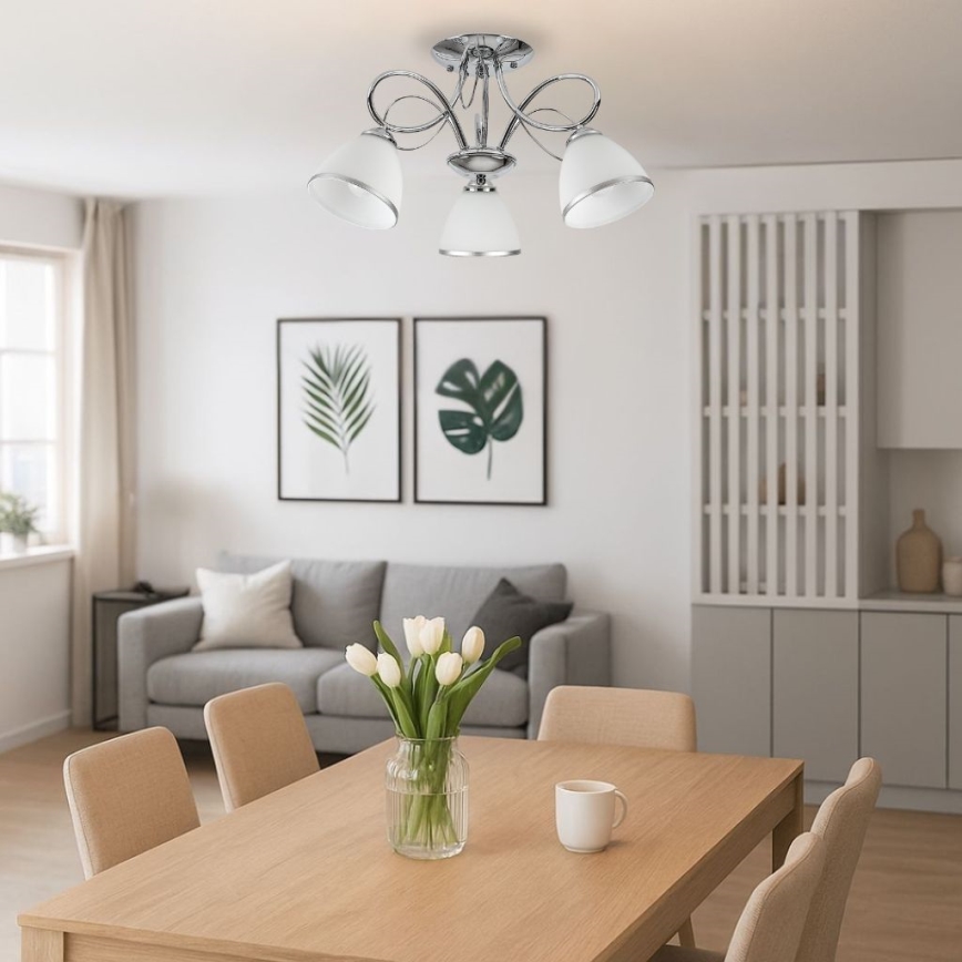 Brilagi - Prisadený luster FRED, 3×E27/60W/230V, priemer 59 cm, lesklý chróm