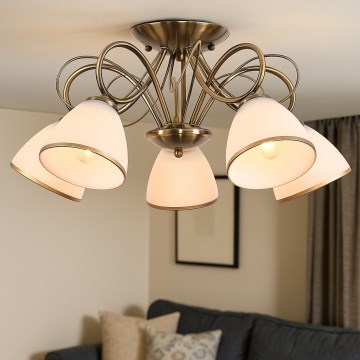 Brilagi - Prisadený luster FRED 5xE27/60W/230V pr. 59 cm bronzový