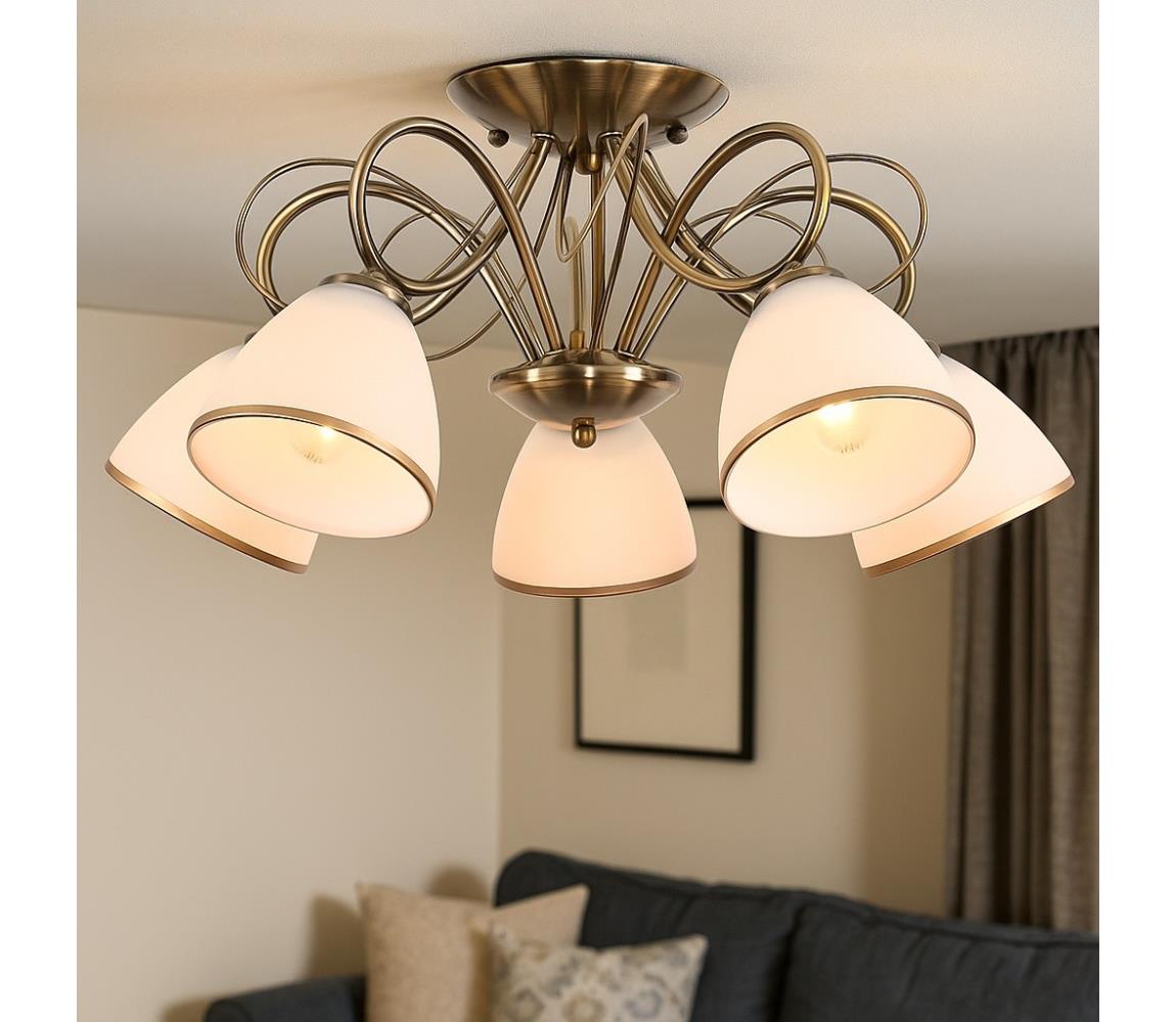 Brilagi - Prisadený luster FRED 5xE27/60W/230V pr. 59 cm bronzový 63034