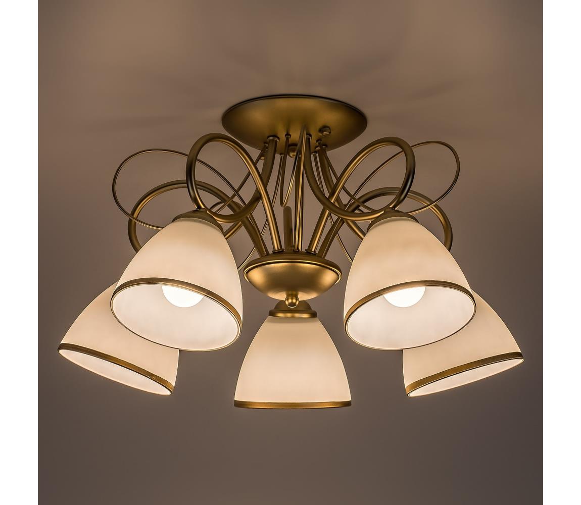 Brilagi - Prisadený luster FRED 5xE27/60W/230V pr. 59 cm zlatý 63040