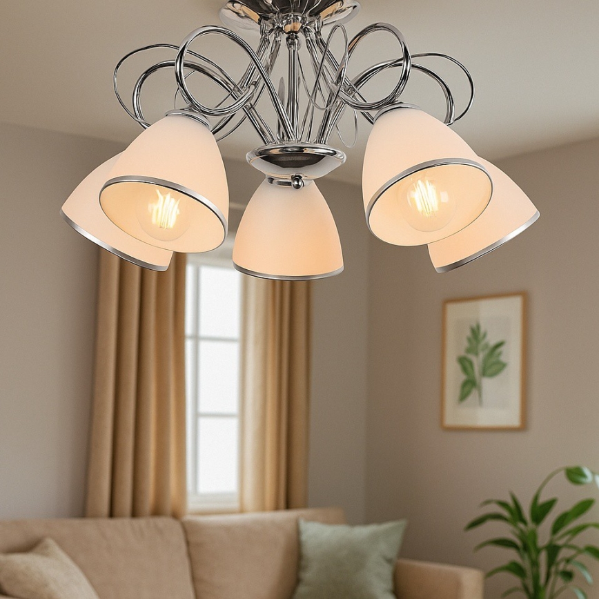 Brilagi - Prisadený luster FRED 5xE27/60W/230V, priemer 59 cm, lesklý chróm