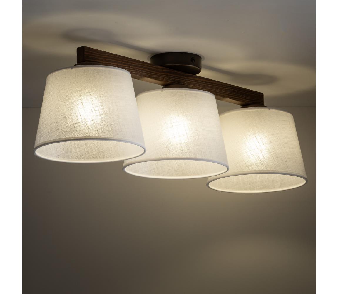 Brilagi - Prisadený luster LATTE 3xE27/15W/230V borovica/biela 11563