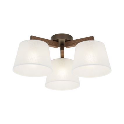 Brilagi - Prisadený luster LATTE 3xE27/15W/230V borovica/biela