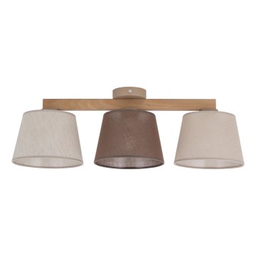 Brilagi - Prisadený luster LATTE 3xE27/15W/230V borovica/mix