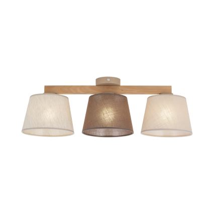 Brilagi - Prisadený luster LATTE 3xE27/15W/230V borovica/mix