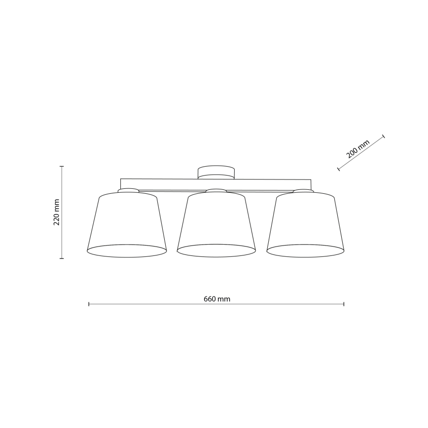 Brilagi - Prisadený luster LATTE 3xE27/15W/230V borovica/mix