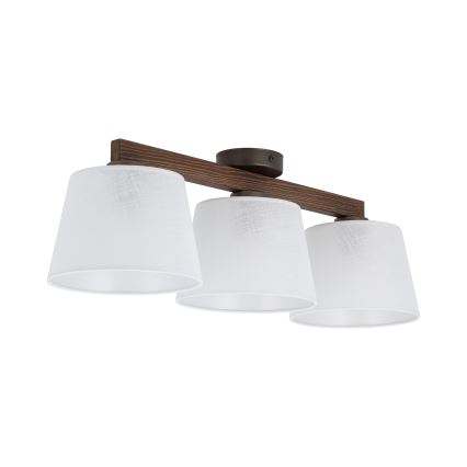 Brilagi - Prisadený luster LATTE 3xE27/60W/230V borovica/biela