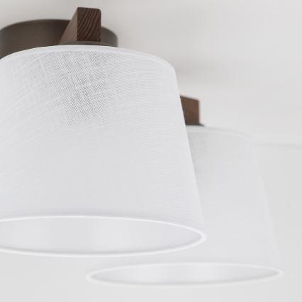 Brilagi - Prisadený luster LATTE 3xE27/60W/230V borovica/biela