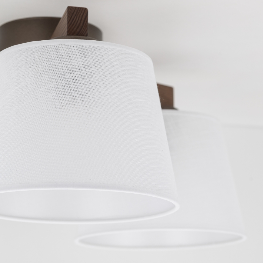 Brilagi - Prisadený luster LATTE 3xE27/60W/230V borovica/biela