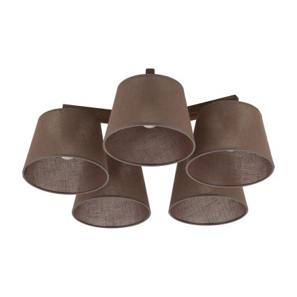 Brilagi - Prisadený luster LATTE 5xE27/15W/230V borovica/hnedá