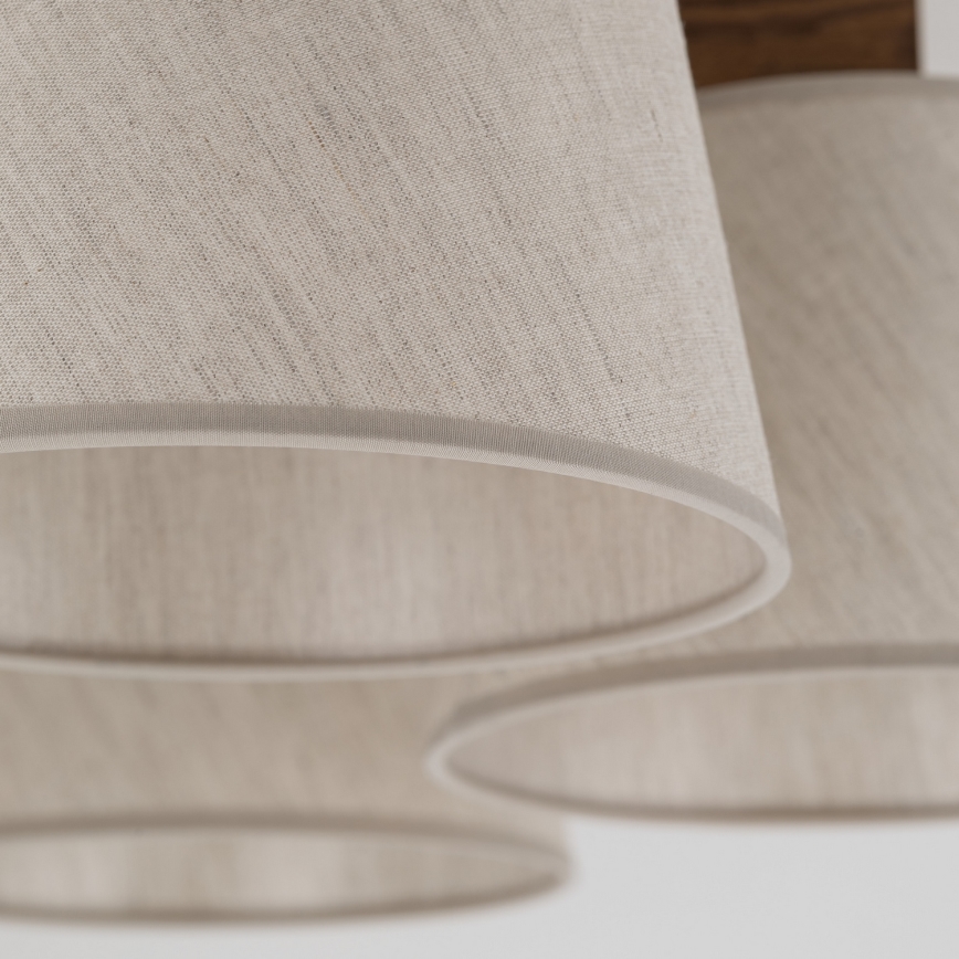 Brilagi - Prisadený luster LATTE 5xE27/15W/230V borovica/krémová