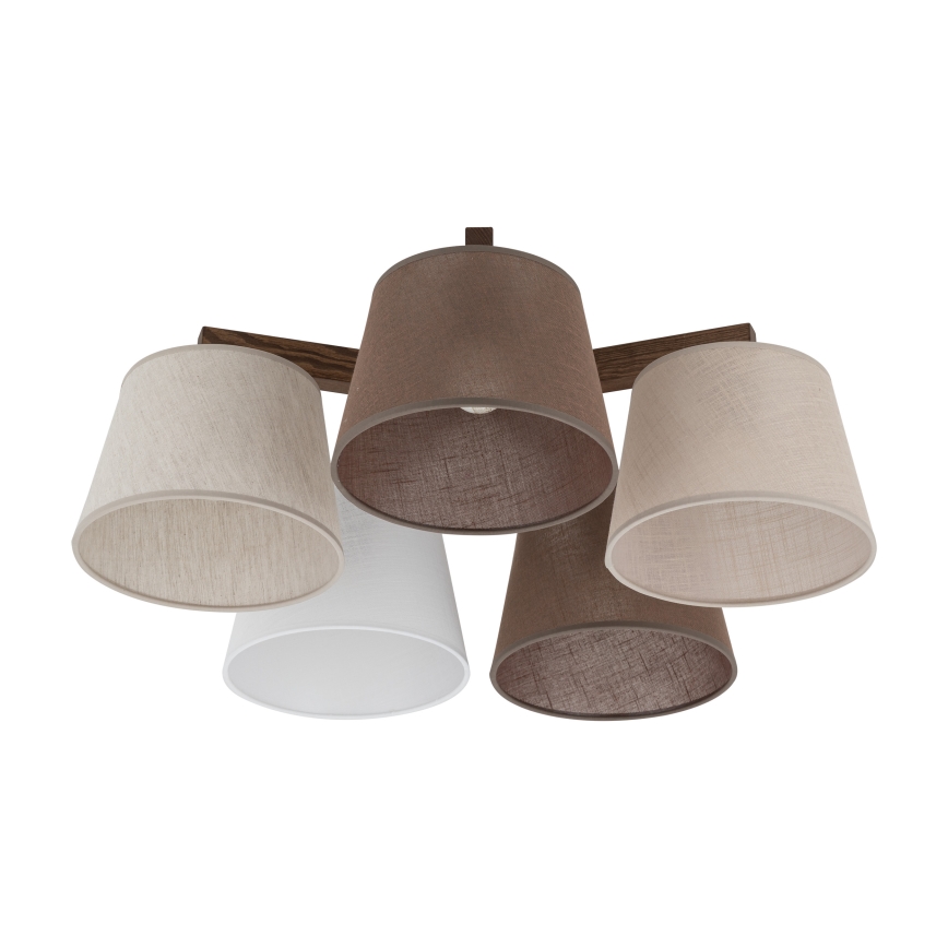 Brilagi - Prisadený luster LATTE 5xE27/15W/230V borovica/mix