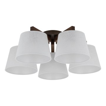 Brilagi - Prisadený luster LATTE 5xE27/60W/230V borovica/biela