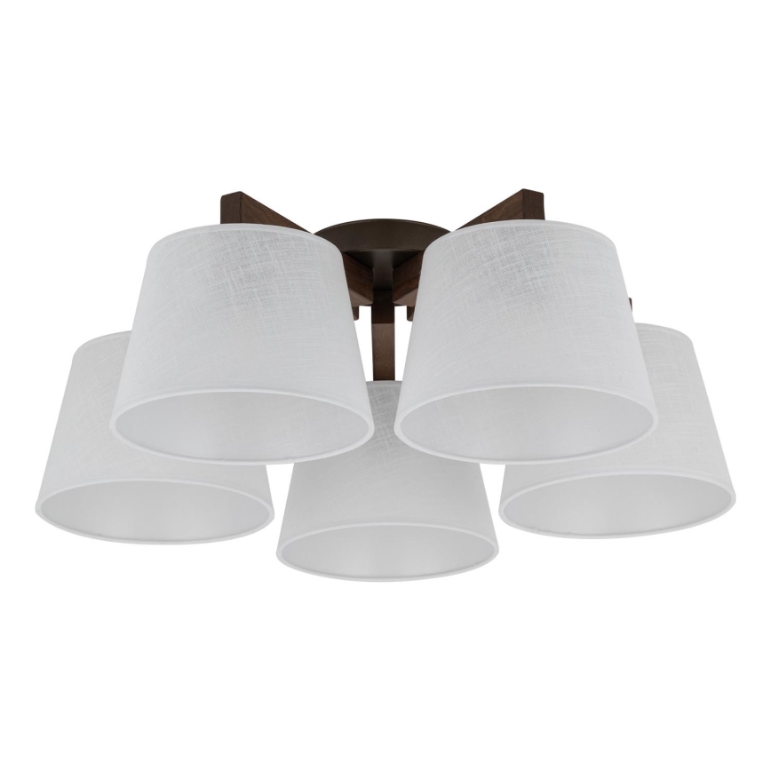Brilagi - Prisadený luster LATTE 5xE27/60W/230V borovica/biela