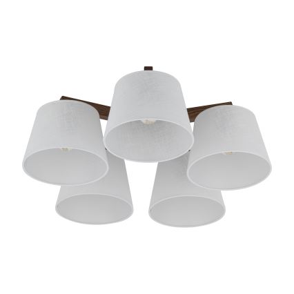 Brilagi - Prisadený luster LATTE 5xE27/60W/230V borovica/biela