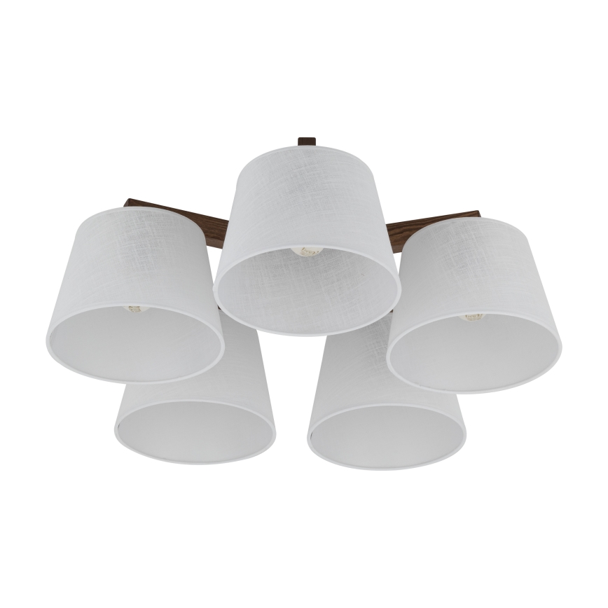 Brilagi - Prisadený luster LATTE 5xE27/60W/230V borovica/biela