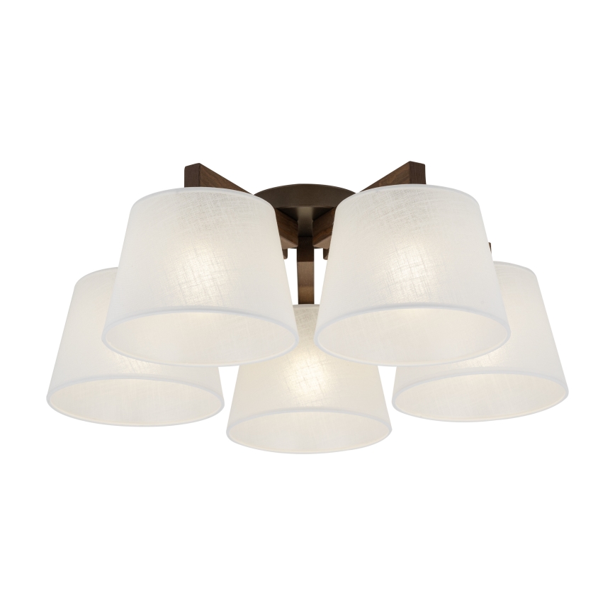 Brilagi - Prisadený luster LATTE 5xE27/60W/230V borovica/biela