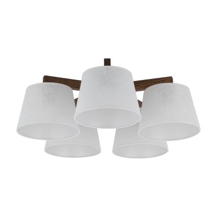 Brilagi - Prisadený luster LATTE 5xE27/60W/230V borovica/biela