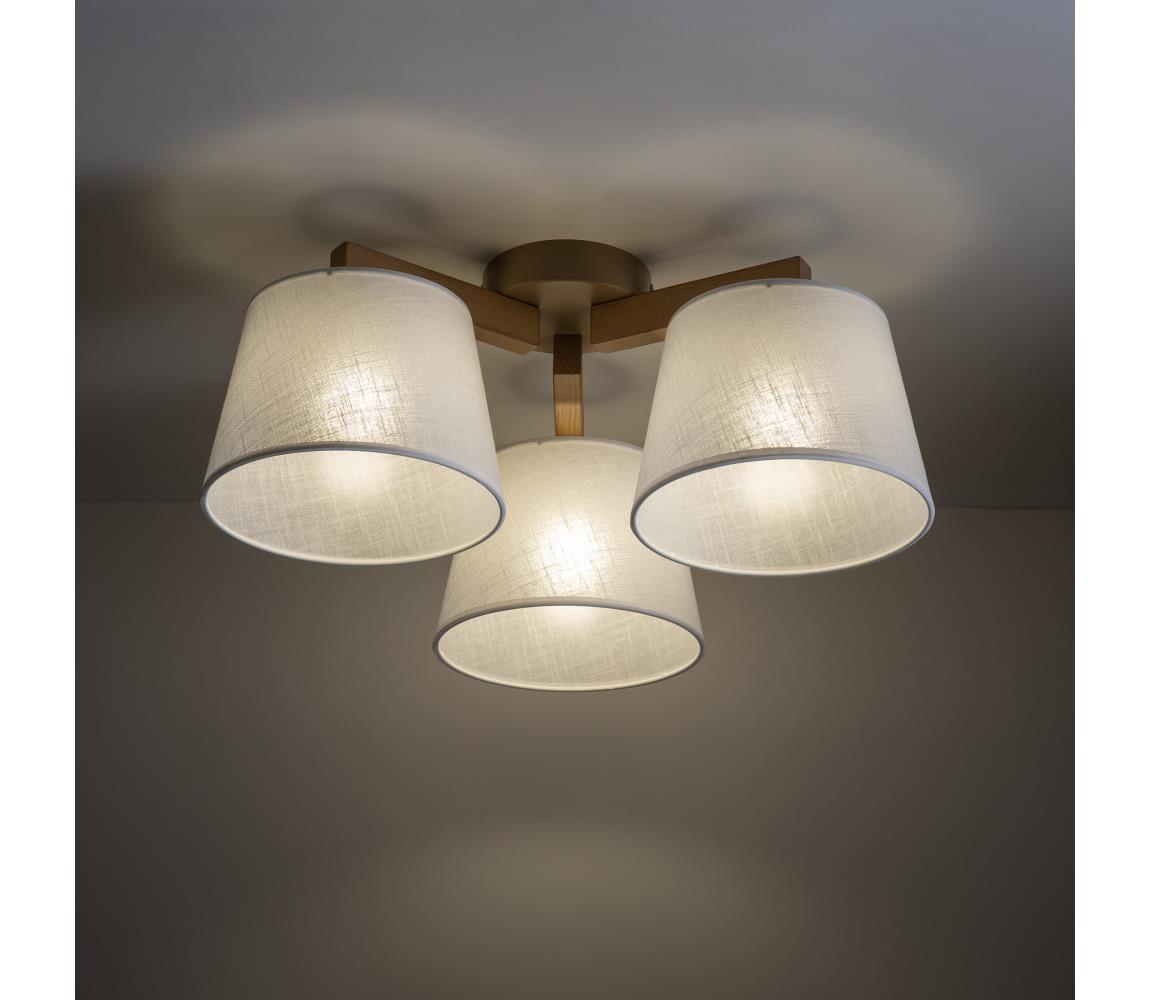 Brilagi - Prisadený luster LATTE SABIA 3xE27/15W/230V borovica/biela 11573