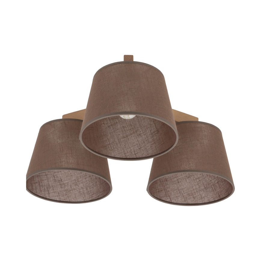 Brilagi - Prisadený luster LATTE SABIA 3xE27/15W/230V borovica/hnedá