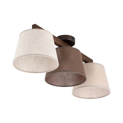 Brilagi - Prisadený luster LATTE SABIA 3xE27/15W/230V borovica/mix