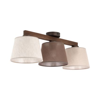 Brilagi - Prisadený luster LATTE SABIA 3xE27/15W/230V borovica/mix